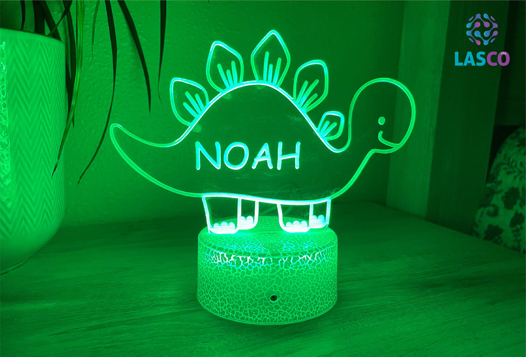 Kids Personalized Acrylic Night Light Dinosaur for Kids Perfect Birthday Gift for Girls or Boys Custom Name Handmade Led Kids Bedroom Decor