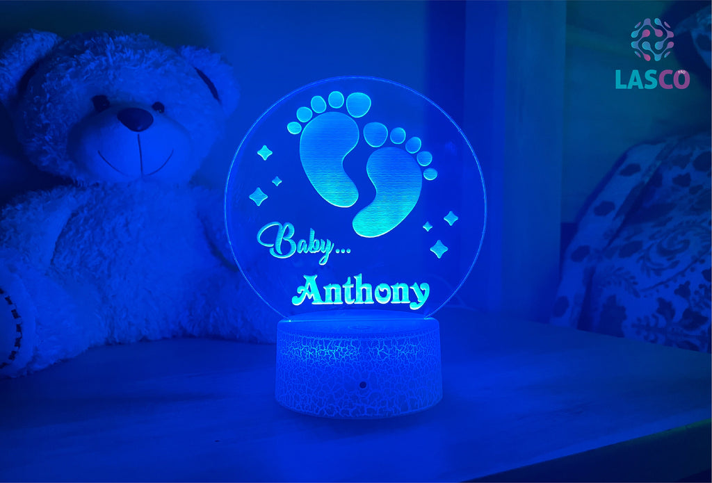 Kids Personalized Acrylic Night Light for Baby for Kids Perfect Birthday Gift for Girls or Boys Custom Name Handmade Led Kids Bedroom Decor