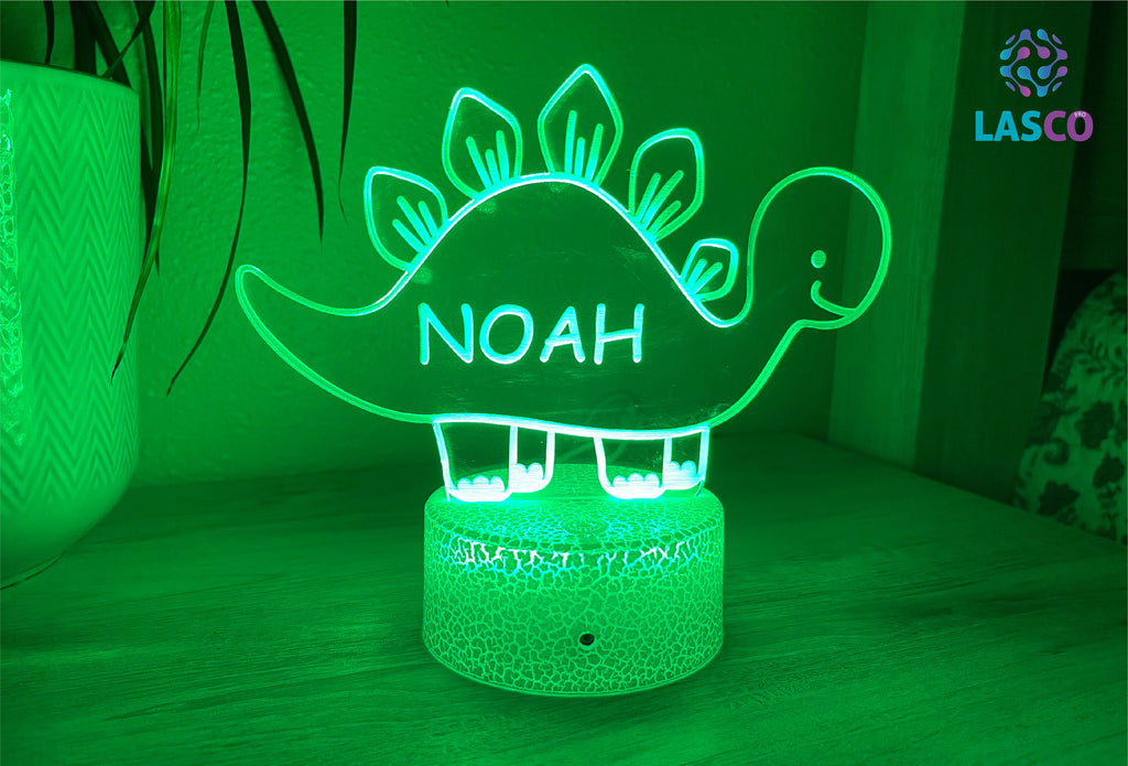 Kids Custom Acrylic Night Light Dinosaur for Kids Perfect Birthday Gift for Girls or Boys Personalized Name Handmade Led Kids Bedroom Decor