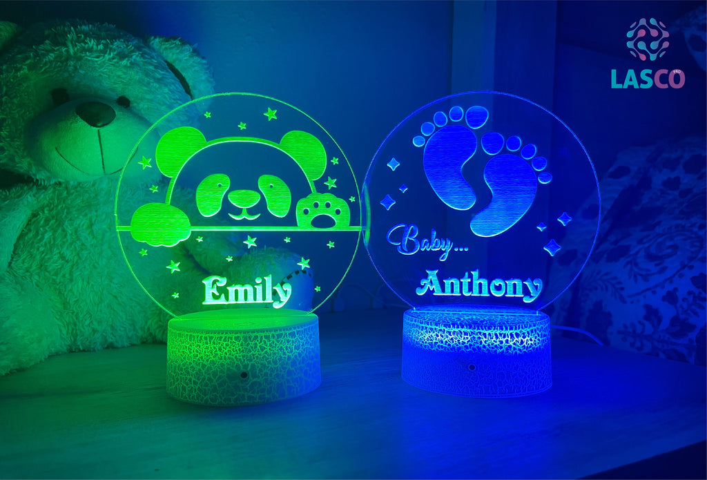 Kids Personalized Acrylic Night Light for Baby for Kids Perfect Birthday Gift for Girls or Boys Custom Name Handmade Led Kids Bedroom Decor